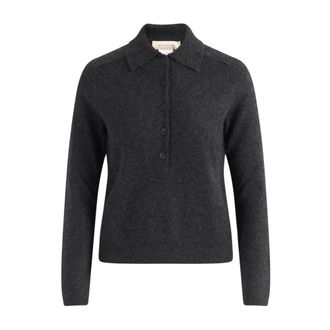 Max Mara Mmlcellula Gebreide Polo - Dames - Polos - Grijs - S - Tops