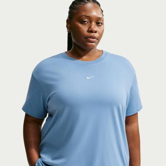 Nike Womens Nike Sportswear Classic Oversized Short-Sleeve T-Shirt (Plus Size) in Blue | IH7603-486