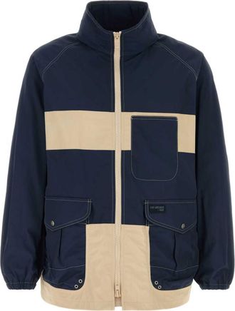 Fay Navy Blue Two-tone Nylon Jacket