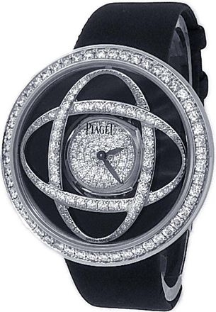 Piaget Pre-owned Piaget Limelight Jazz Party Quartz Diamond Black Dial Ladies Watch G0A35156