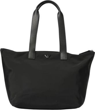 Emporio Armani Logo-Plaque Shopper - Heren - Shoppers - Zwart - ONE Size - Polyester - Tassen