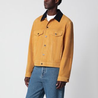 Loewe Giacca in pelle scamosciata color cammello