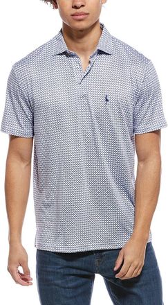 Tailorbyrd Tailorbyrd Nested Diamond Printed Performance Polo Shirt