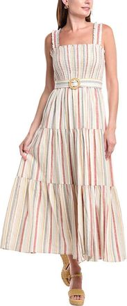 Anne Klein Patio Linen-Blend Maxi Dress