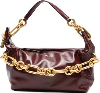 Balmain Sync Medium Leather Shoulder Bag