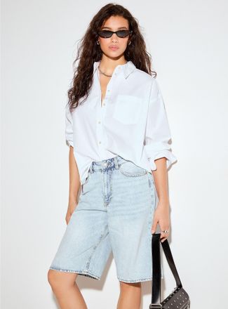 Jack & Jones Womens Jamie patch pocket loose shirt