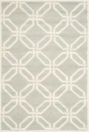 Safavieh Alfombra moderno de lana gris/blanco, 122 x 183 cm