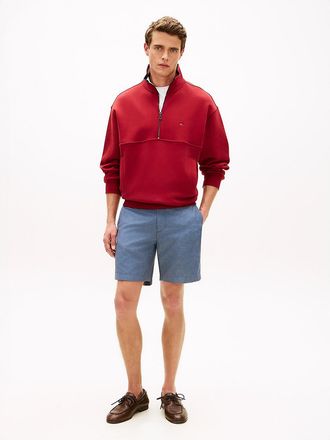 Tommy Hilfiger Mens Regular Fit 7 Cotton-Linen Blend Short - Light Navy - 33