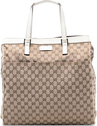 Gucci Pre-owned Womens Gg Canvas Tote - Tan Textile - One Size