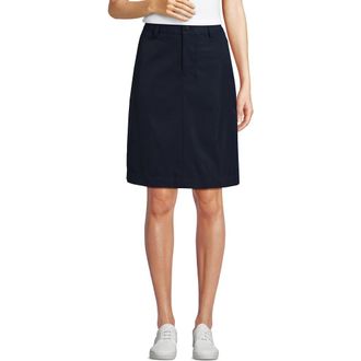 Lands End School Uniform Active Chino Skort Top of the Knee in Classic Navy at Nordstrom, Size 2