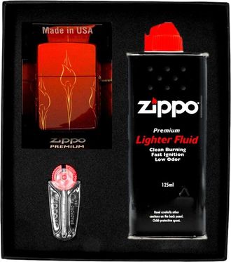 OEM Encendedor Zippo Ombre Flames Set De Regalo N.&deg; 1