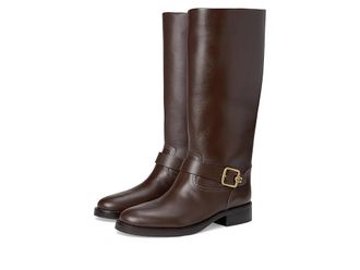 Coach Madeline Leather Boots II Womens Boots Maple : 9.5 M