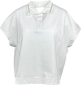 D.exterior Polo Shirt - Dames - Polos - Wit - M - Katoen - Tops