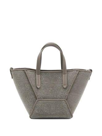 Brunello Cucinelli embellished tote bag - Zilver