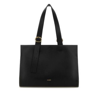 Jil Sander Black Leather Shopping Bag