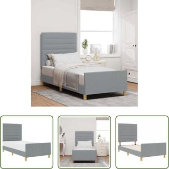 vidaXL Letto in tessuto - Struttura del letto Grigio chiaro 100 x 200 cm Tessuto