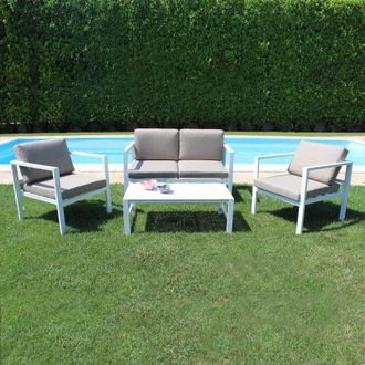 Milani Home Aulus - salotto da giardino in alluminio 4 posti