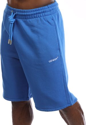 Off-white Mens Off White Bandana Arrow Skate Sweat Shorts in Blue-White Cotton - Size 2XL