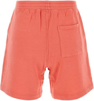 Sporty & Rich Womens Salmon Pink Stretch Cotton Shorts Cottoncandy