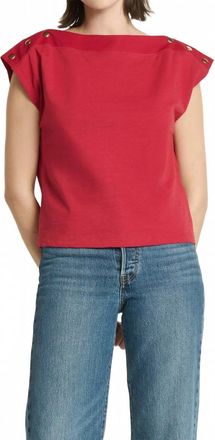 Nation Ltd Brooks Boatneck Top In Rio Red