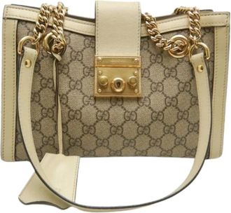 Gucci Pre-owned Shoulder Bags, female, Beige, Size: ONE SIZE Pre-owned Fabric Shoulder Bag