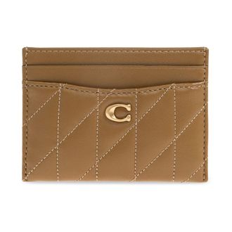 Coach Wallets & Cardholders, female, Brown, Size: ONE SIZE Essential Card Case With Pillow Quilting