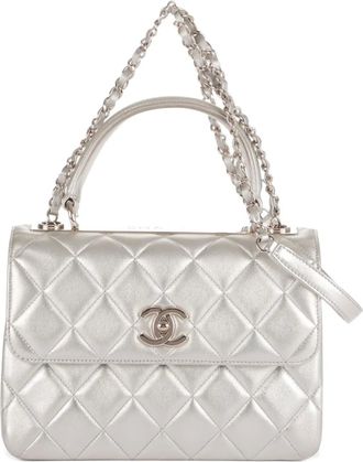 Chanel Borsa trapuntata con catena - Grigio