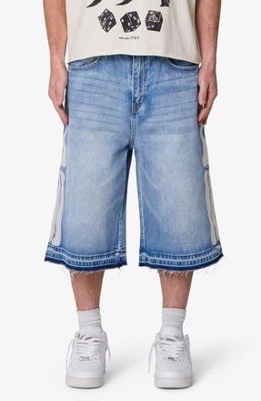 mnml Ultra Baggy Bone Denim Shorts in Blue at Nordstrom, Size 34
