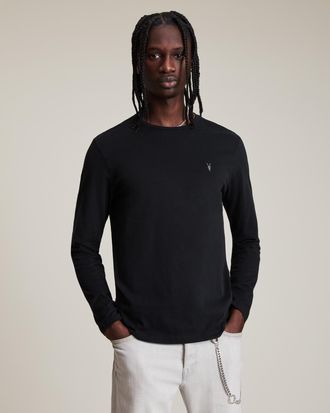 AllSaints Brace Brushed Cotton Long Sleeve T-Shirt