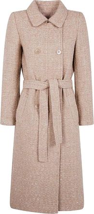 Twin-Set Boucle Coat With Belt