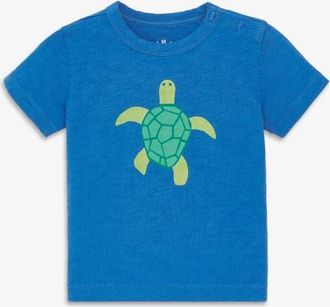 primary Baby Sea Turtle Tee in Blueberry Sea Turtle at Nordstrom, Size 12-18M