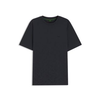 BOSS Cotton-piqu&eacute; T-shirt with all-over print