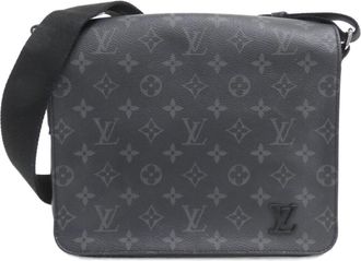 Louis Vuitton Monogram Eclipse Black Coated Canvas Shoulder Bag (Pre-Owned)