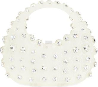 L'Alingi Iced Meleni Crystal Embellished Handbag in Clear at Nordstrom