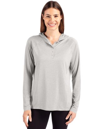 Cutter & Buck Coastline Epic Comfort Womens Hooded Long Sleeve Pullover Shirt