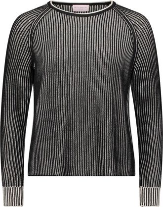 Betty Barclay Truien & Vesten, Dames, Zwart, S, Chunky Gebreide Trui met Ribstructuur