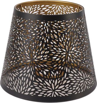 OEM Abat-jour - Metal Hierro - Motivo &Aacute;rbol Forestal Perforado - Interior Dorado - Para L&aacute;mpara De Pared Mesa Techo - E26 E27 - Negro - 19 X 13 X 15 Cm