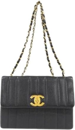 Chanel Pre-owned Grained Calfskin Shoulder Bag - Dames - Vintage Schoudertas - Zwart - ONE Size - Leer - Vintage