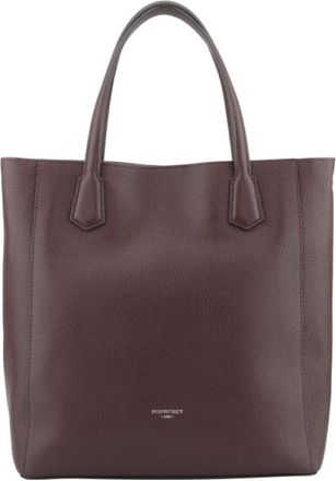 Pourchet Tassen, Dames, Rood, ONE Size, Leer, Corso Tote Bag