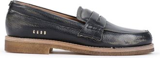 Golden Goose Black Jerry Cow Leather Loafers-Donna