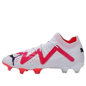 Puma Future Ultimate FG/AG White-PUMA Black-Fire Orchid 107355-01