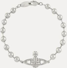 Vivienne Westwood Man. Thames Mini Bas Relief Bracelet Silver Cubic Zirconia Men