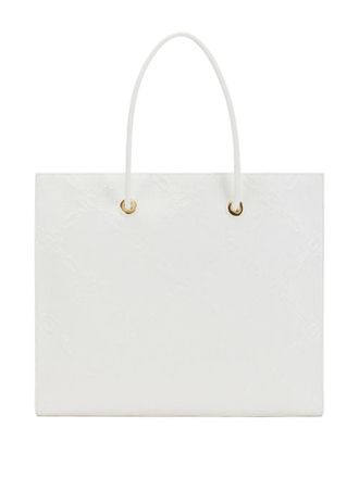 Elisabetta Franchi large leather tote bag - Neutrals
