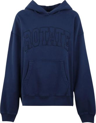 Rotate Rotate Birger Christensen, Hoodies & sweatvesten, Dames, Blauw, S, Katoen, Rtclassic Sweat Hoodie