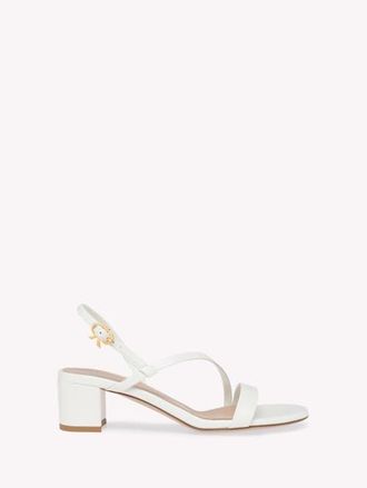 Gianvito Rossi Betsey Sandal in White Nappa at Nordstrom, Size 39.5
