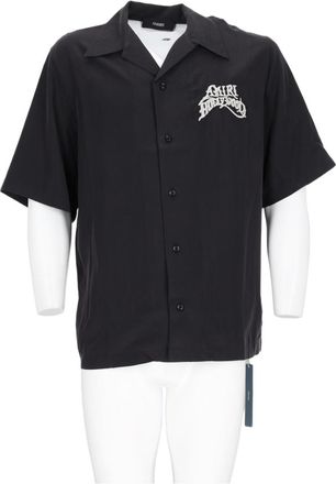 Amiri Black Short-Sleeve Graphic Casual Shirt