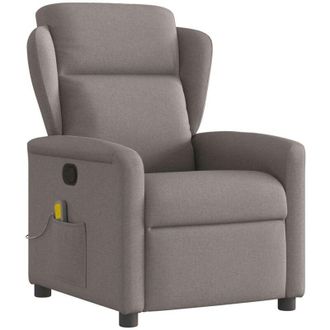vidaXL Vidaxl - Sill&oacute;n De Masaje Reclinable De Tela Gris Taup&eacute;