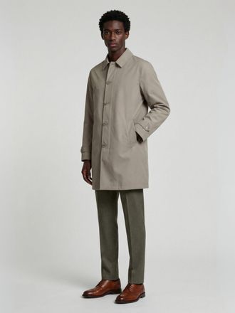 Harry Brown London Mens James Basic Raincoat in Stone - Size X-Large