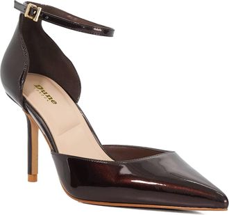 Dune London Womens Ladies Calmness - Pointed Toe Ankle Strap Open Courts - Brown - Size UK 7