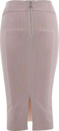 Patrizia Pepe Womens Knit Midi Skirt Cloud Grey
